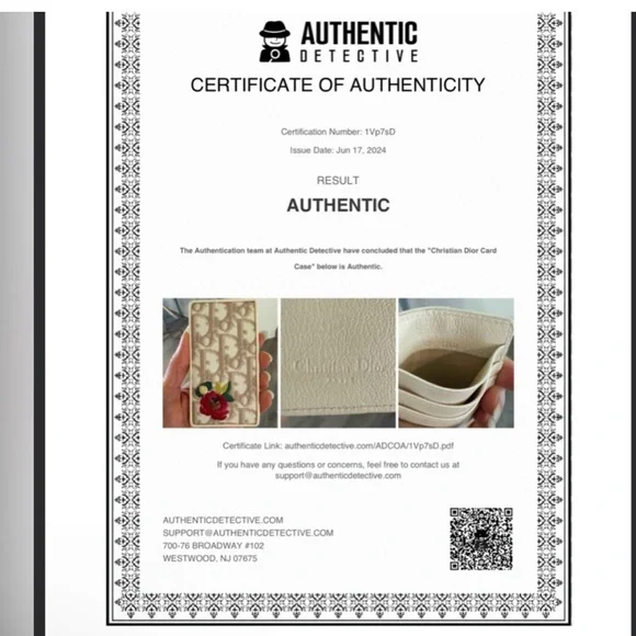 **SOLD** Dior Flower Trotter Card case with COA - Picture 9 of 11